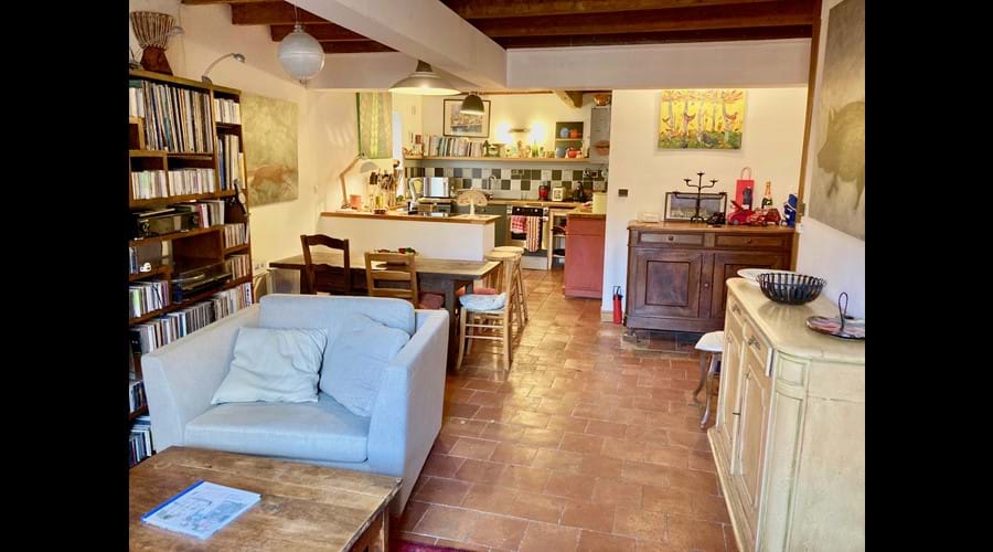 Lounge and kitchen