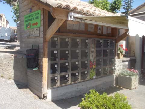The amazing vegetable vending machine is at the bottom of