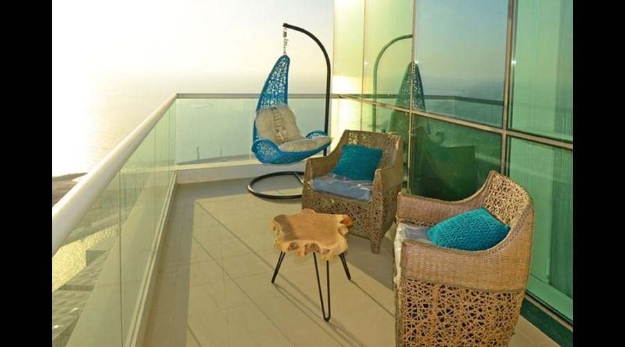 "Hanging Chair and furniture side balcony"
