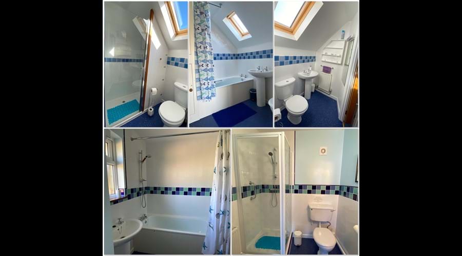 Our 4 bath/ shower rooms