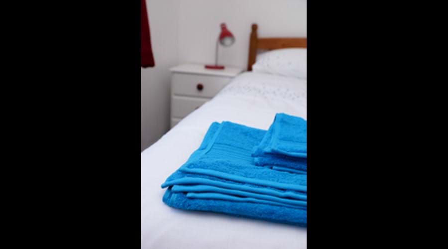 Comfortable beds, towels provided
