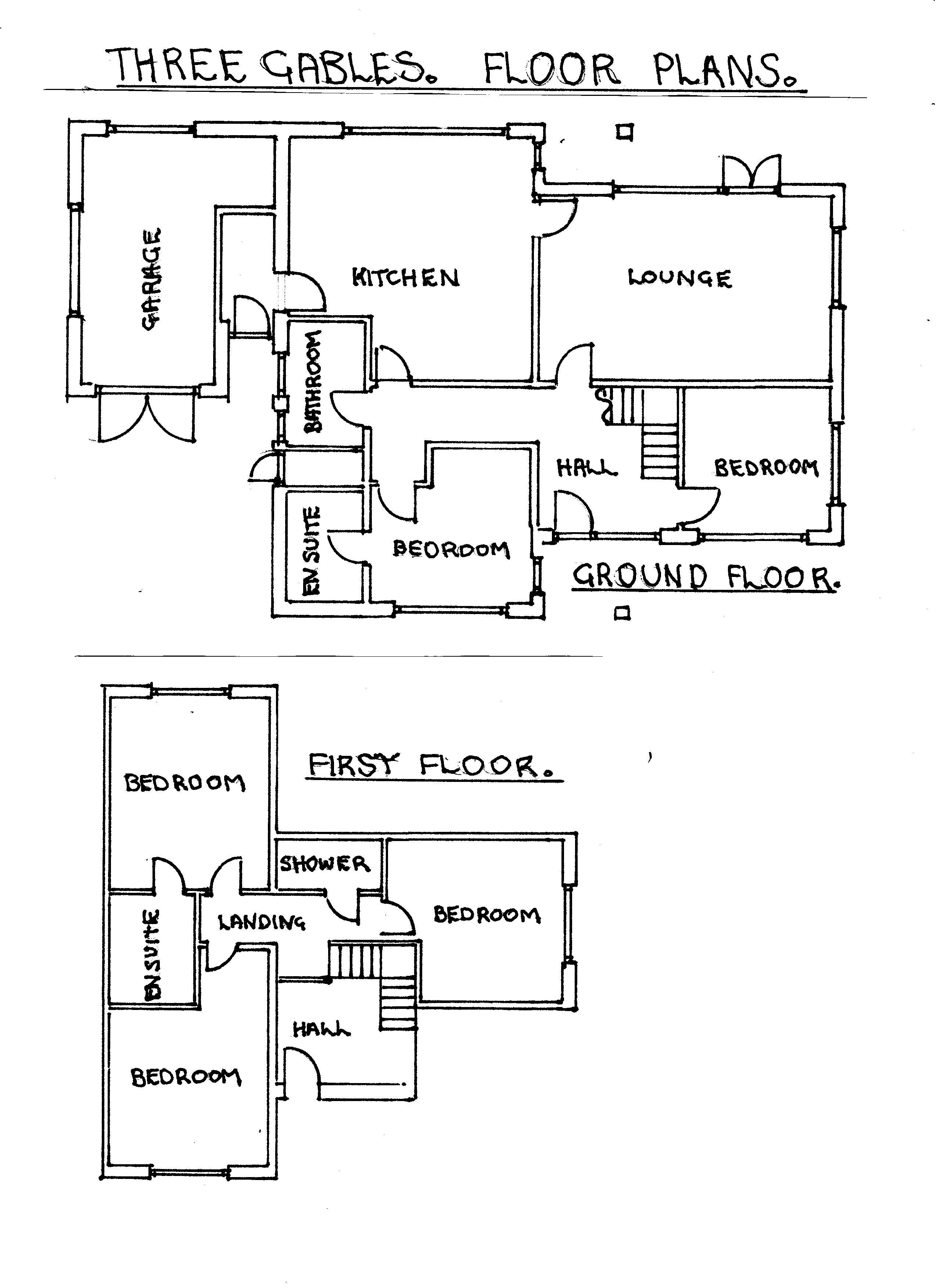 Floor Plans Three Gables West Wight