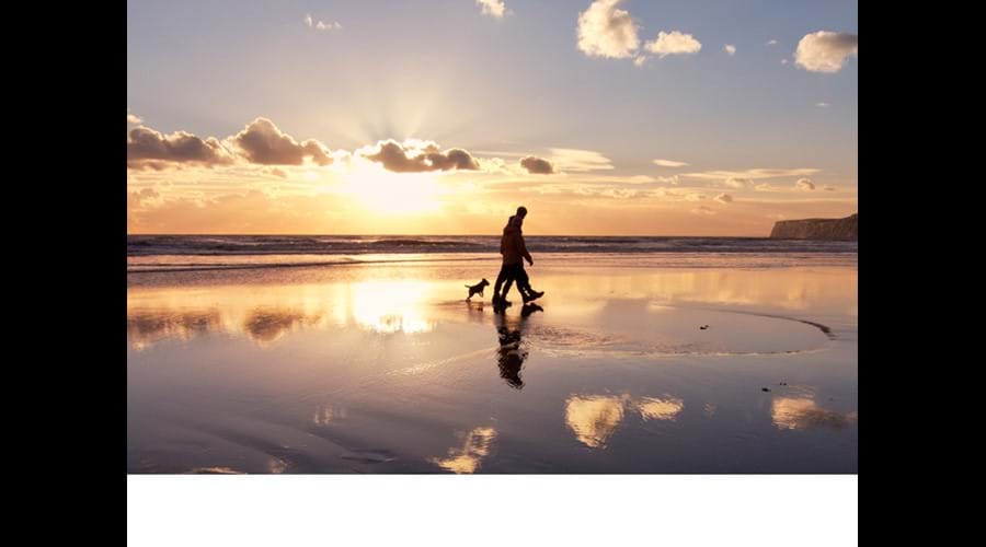 Sun set walk on the beach