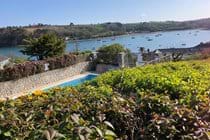 View over the swimming pool