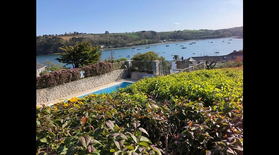 View over the swimming pool