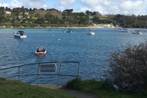 The ferry on its way back to Helford Passage