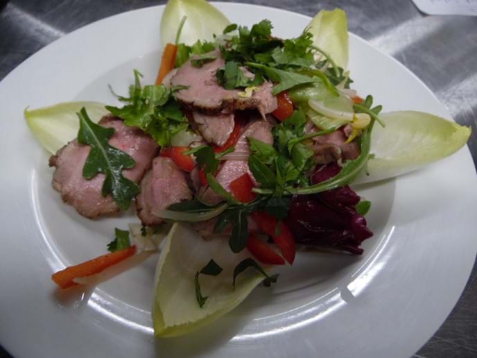 Five Spiced Duck Salad.
