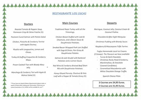 Our Pre Christmas Turkey and Tinsel Menu which we will be serving from Friday 1st December 2023 through to Saturday 23rd December 2023.