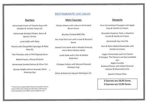 Our New Menu which we will start serving from Friday 12th May 2023.