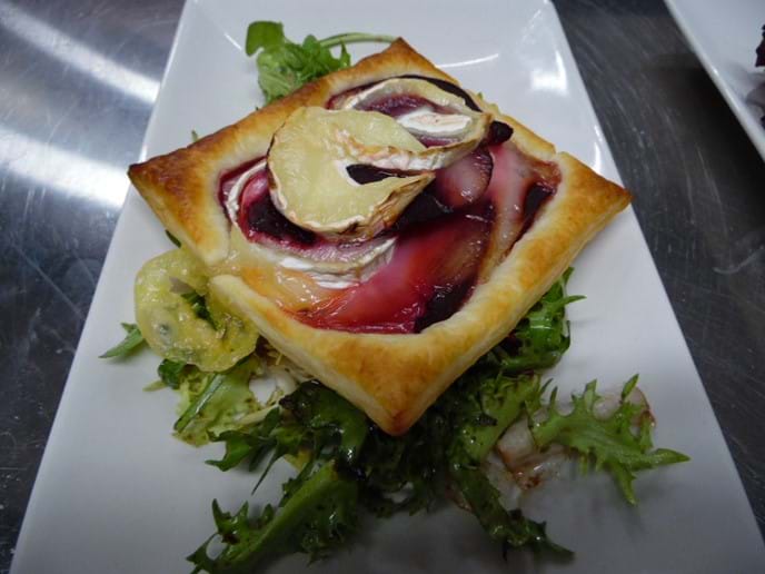 Goats Cheese and Beetroot Tart.