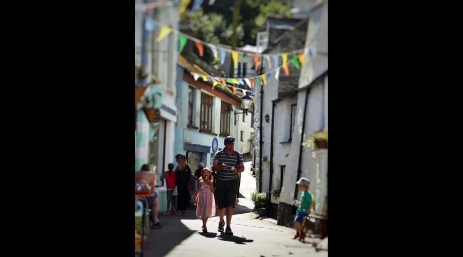 The narrow winding streets of the Village