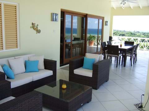 Spacious covered porch - luxury Nevis vaction rental, St Kitts & Nevis, Caribbean