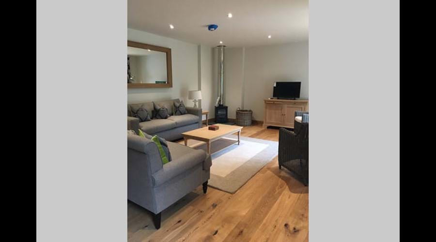 The spacious living room