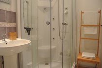 One of the two shower rooms