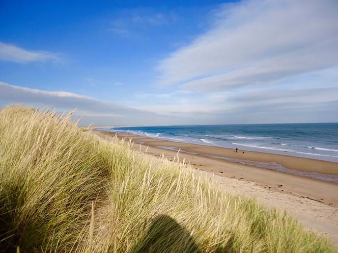 The spectacular beach at Druridge Bay is literally on the doorstep
