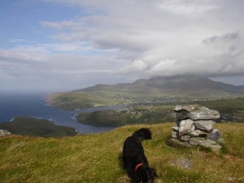 View of Slieve league from Croagh Muckros summit