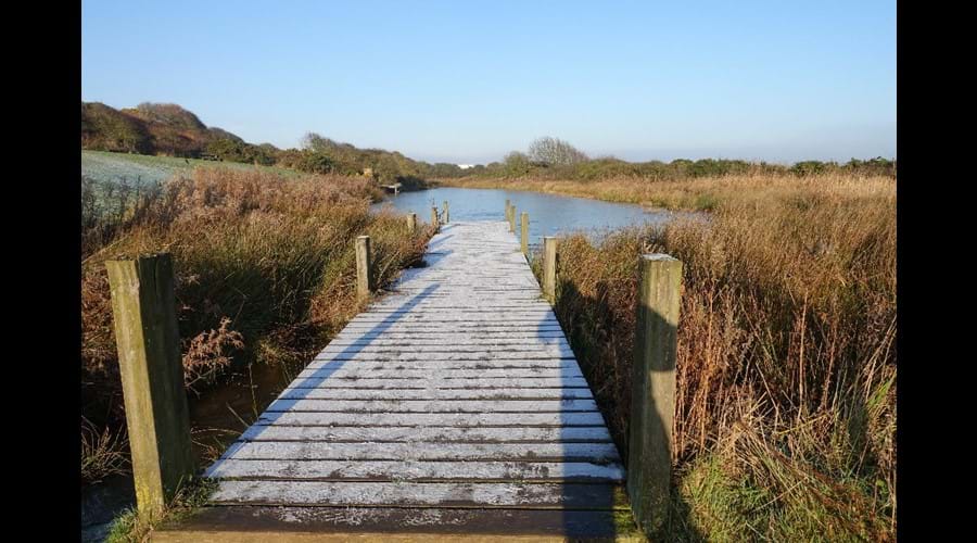 The lake on the path down to the beach.
