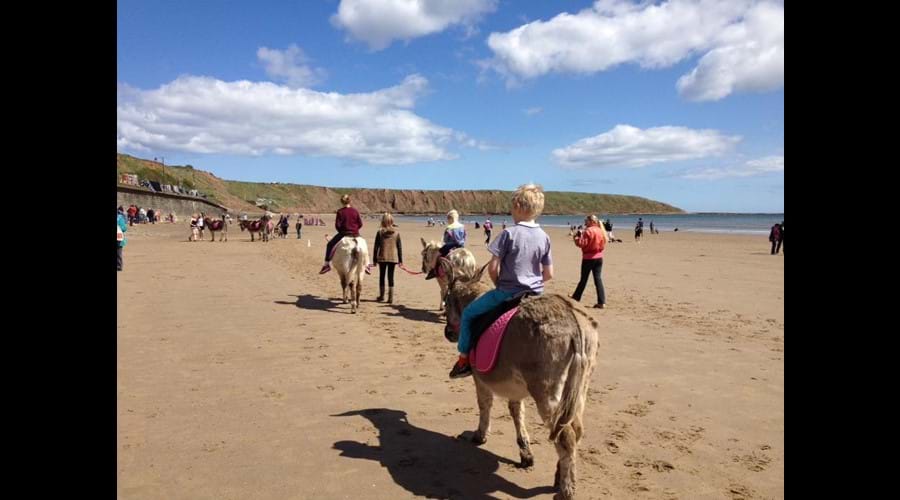 Have a donkey ride on Filey beach.