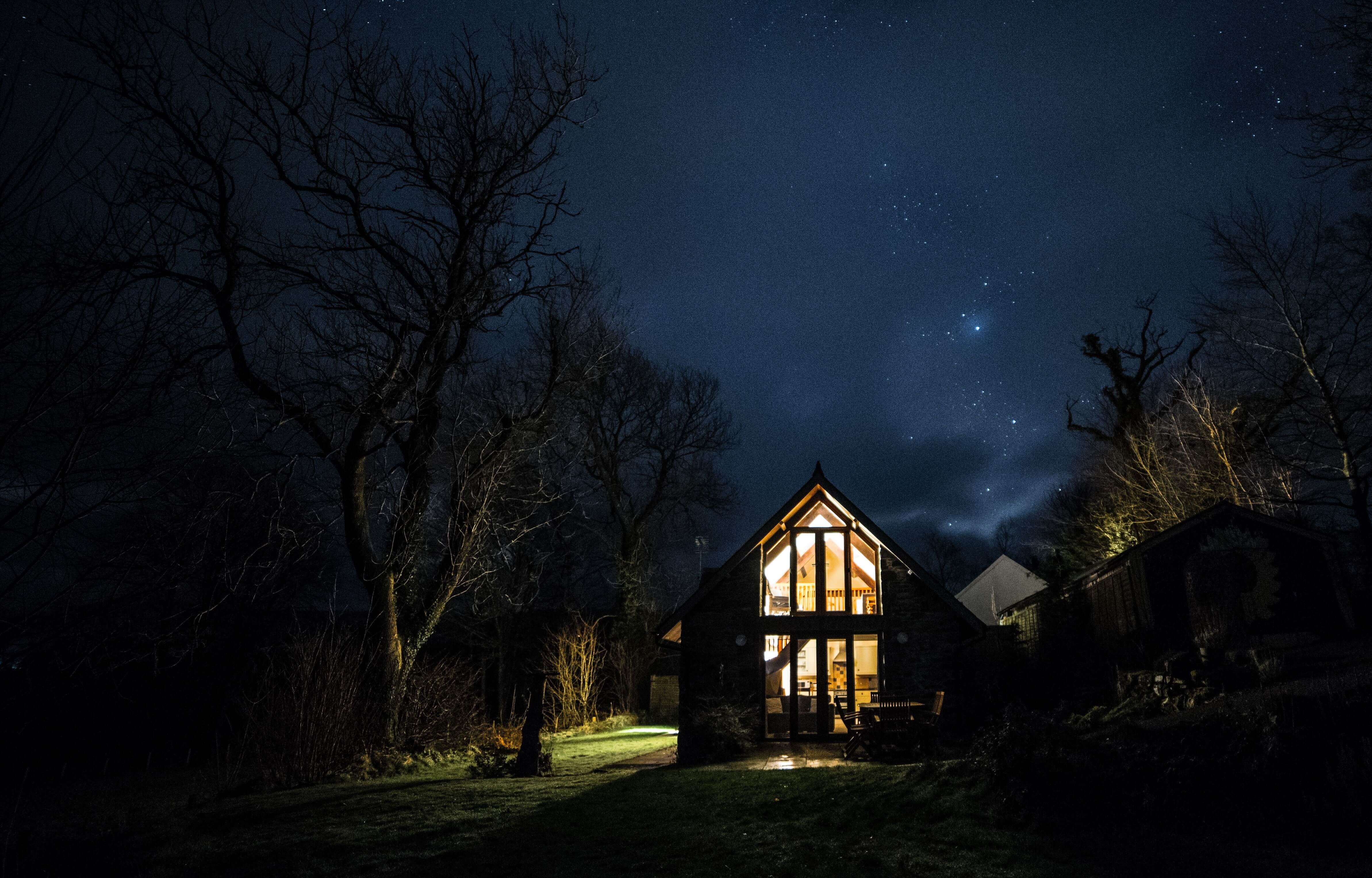 dark, starry skies