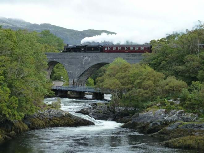 Steam Train over the River Morar