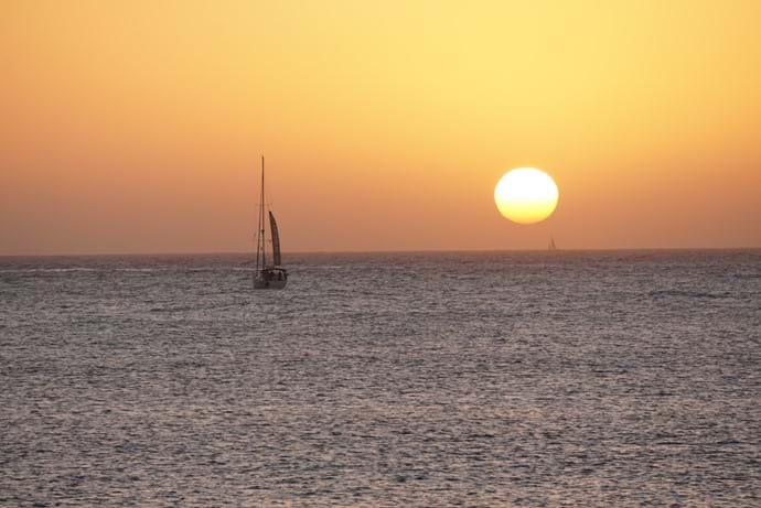 Sunset looking towards Fuerteventura