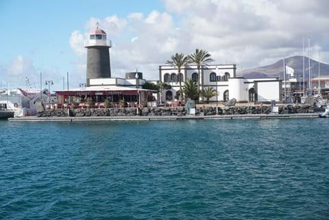 Marina Rubicon with bars, restaurants and shopping center