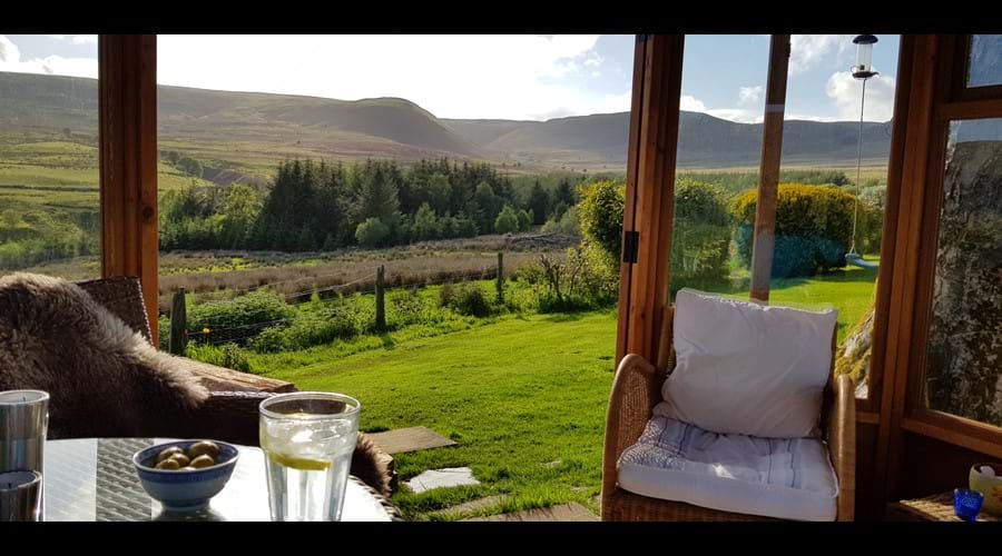 Drinks in the summerhouse