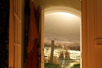 Sunrise through the front door