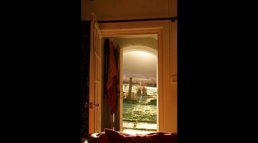 Sunrise through the front door