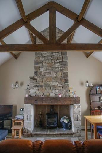 Sheephaven Fireplace and Beams 