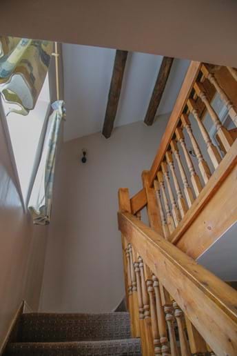 Laverock Lodge stairs and beams