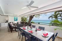 Dinning area on the terrace comfortable for 6 persons