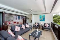 Seating area with view in to open apartment with great open living space feel