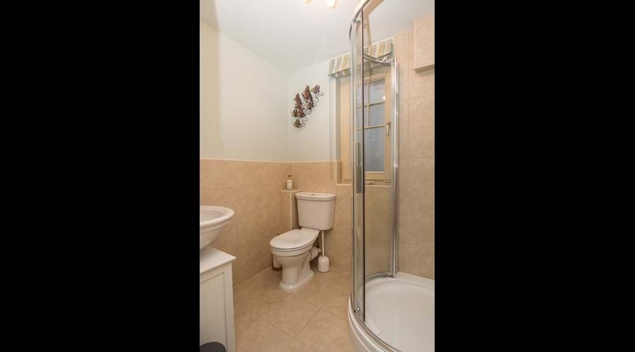 Shower room - adjacent to the twin bedded room