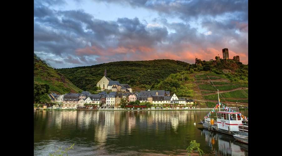 The Small Village Of Beilstein Across The River From Ellenz