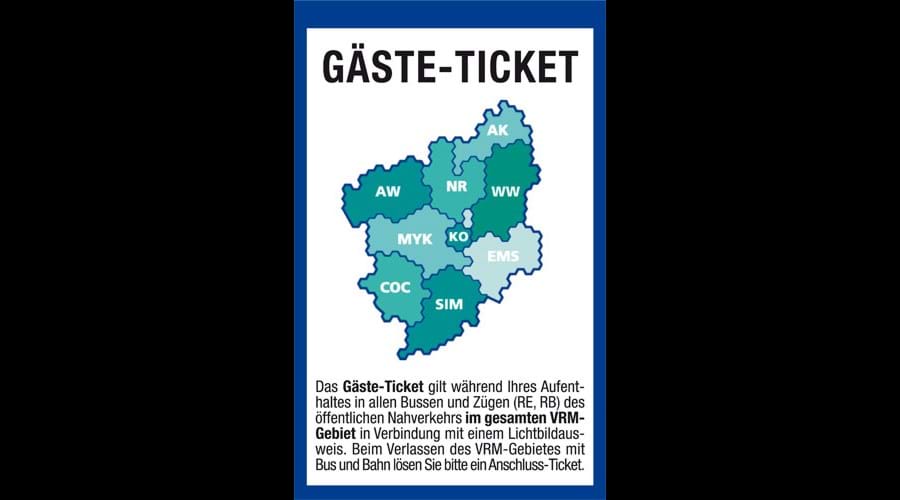 Our Complementary Gäste Ticket - Why Not Leave Your Car With Us & Enjoy The Moselle Car Free !