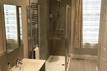 Ground Floor Bathroom with large shower, washbasin and wc