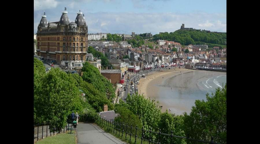 Stunning view of the Grand Hotel and South Bay, Scarborough - only 2 minutes from the house.