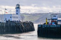 Scarborough harbour and lighthouse