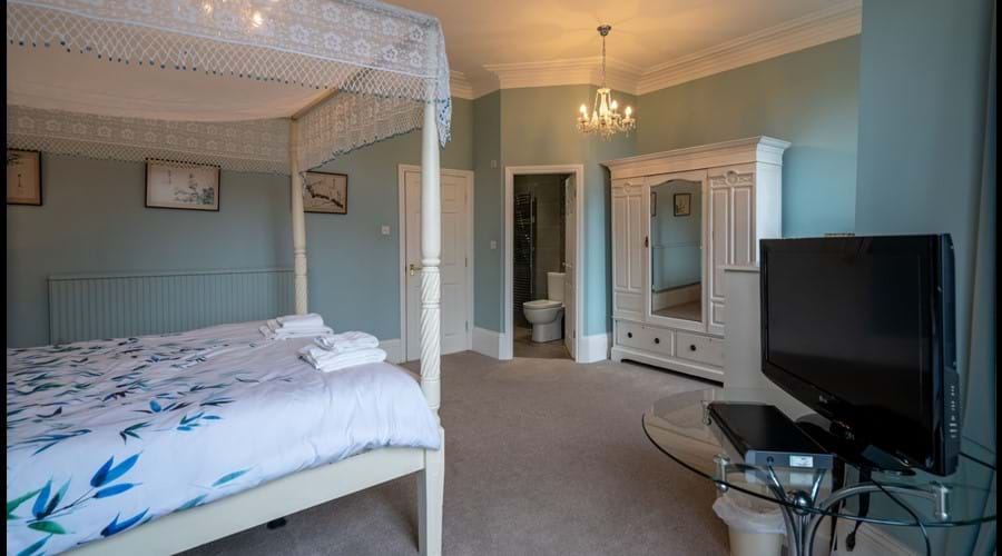 1st floor Master Bedroom with Superking 4 poster and ensuite shower room