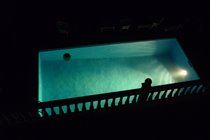 the pool at night