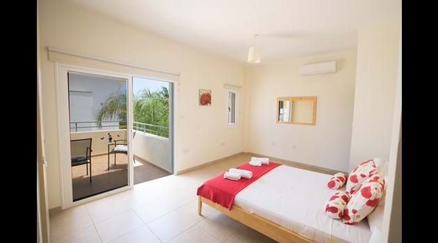 Coralli Spa -  3 Bed Villa Room - Master Bedroom & Balcony 