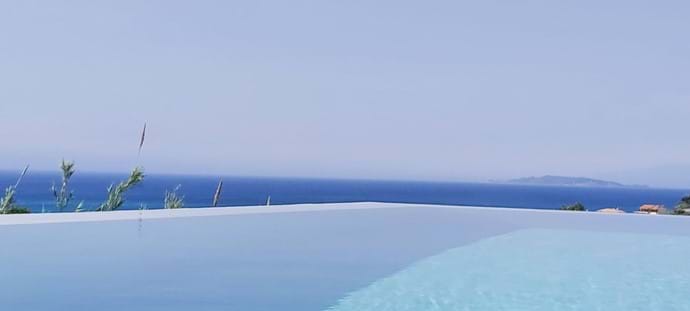 Infinity view as you are swimming in the pool
