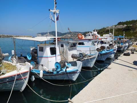 Boats in Agios Stefanos harbour