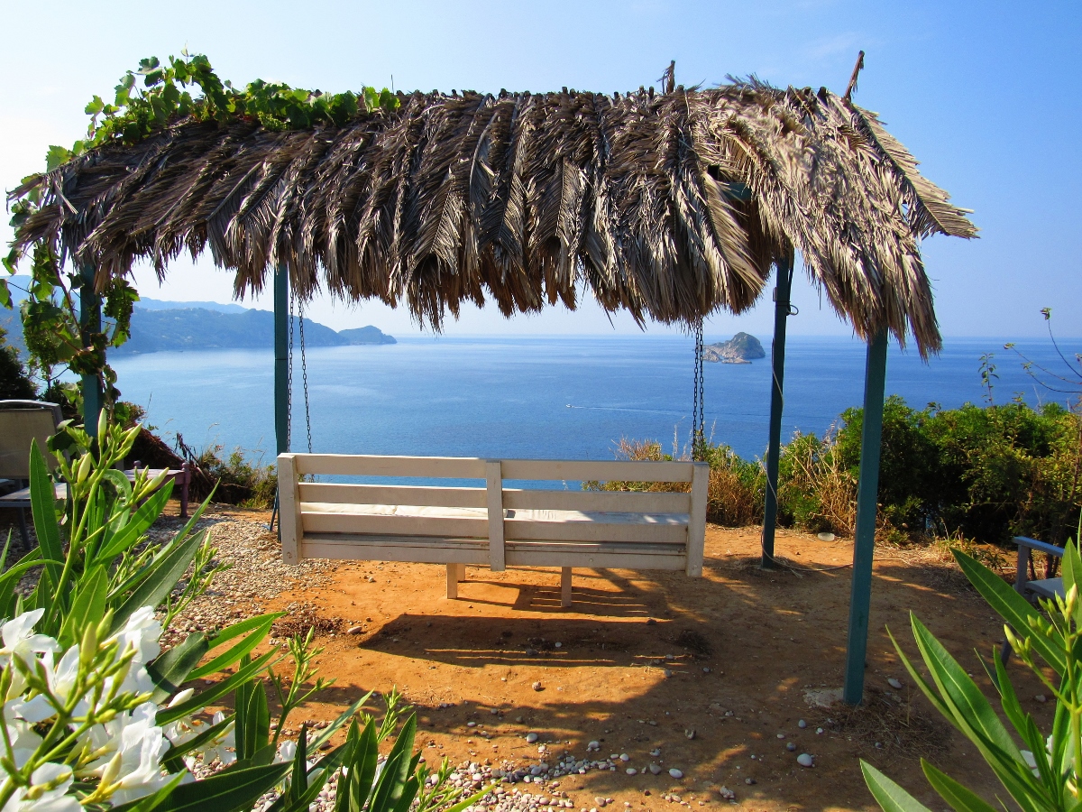 View from a cafe on the headland walk from the villa 