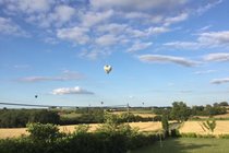 Balloons over neighbouring fields