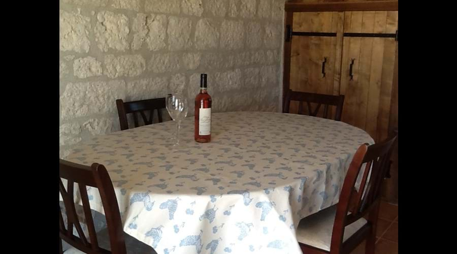 Dining area - glass of rose anyone?