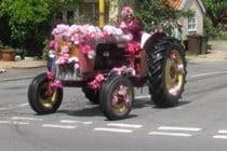 The tractor run in July local ladies raise funds for breast cancer, over 100 tractors.