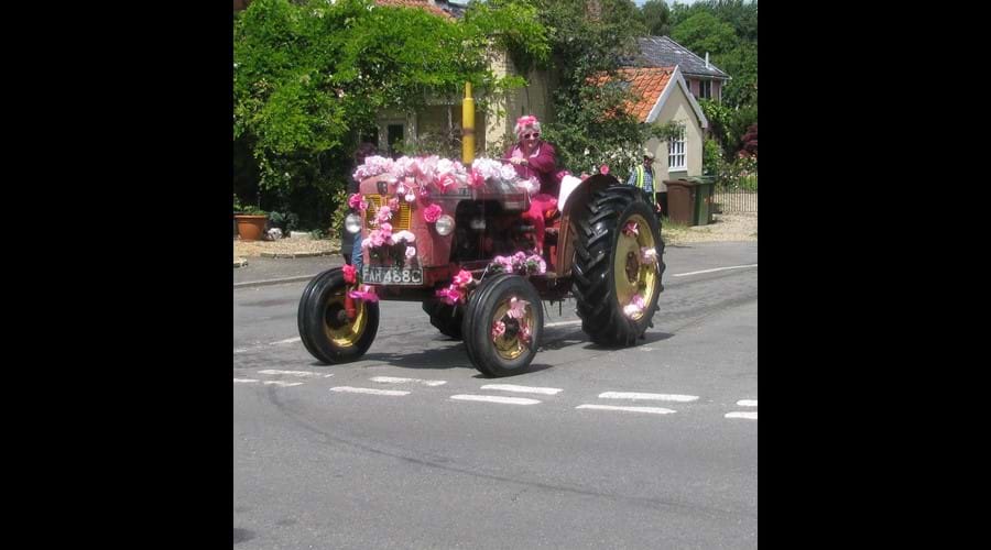 The tractor run in July local ladies raise funds for breast cancer, over 100 tractors.