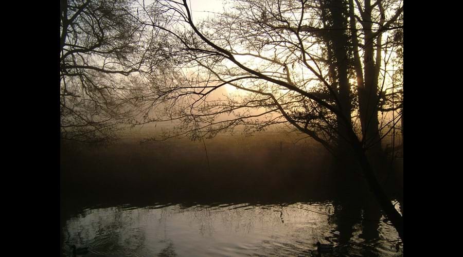evening time down by the river